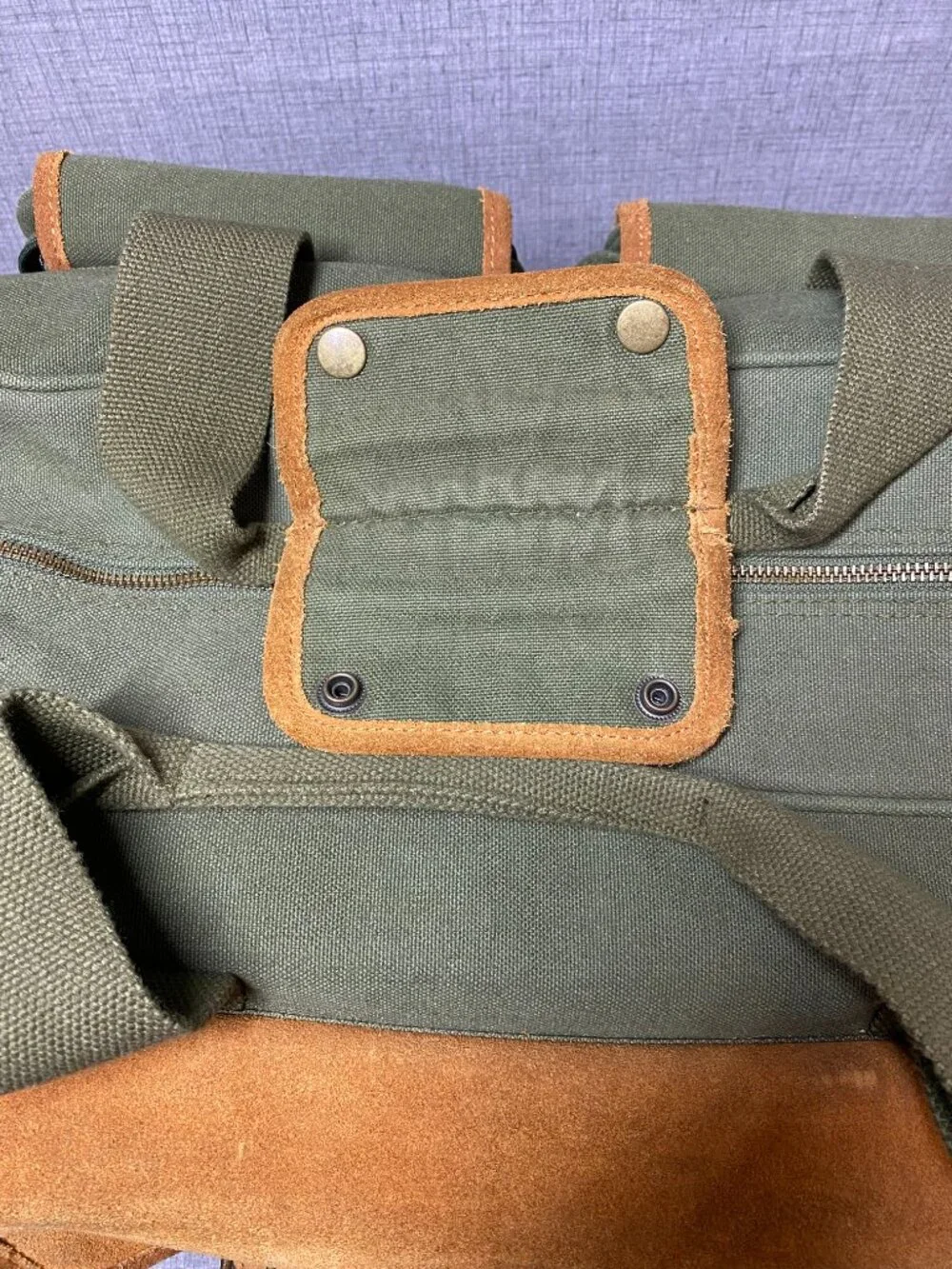 Vintage Eddie Bauer Duffle Bag for Travel Canvas Suede Duffel Bag Carry on Men
